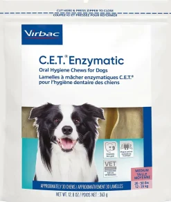 C.E.T. Enzymatic Dental Chews for Medium Dogs 26-50 lbs
