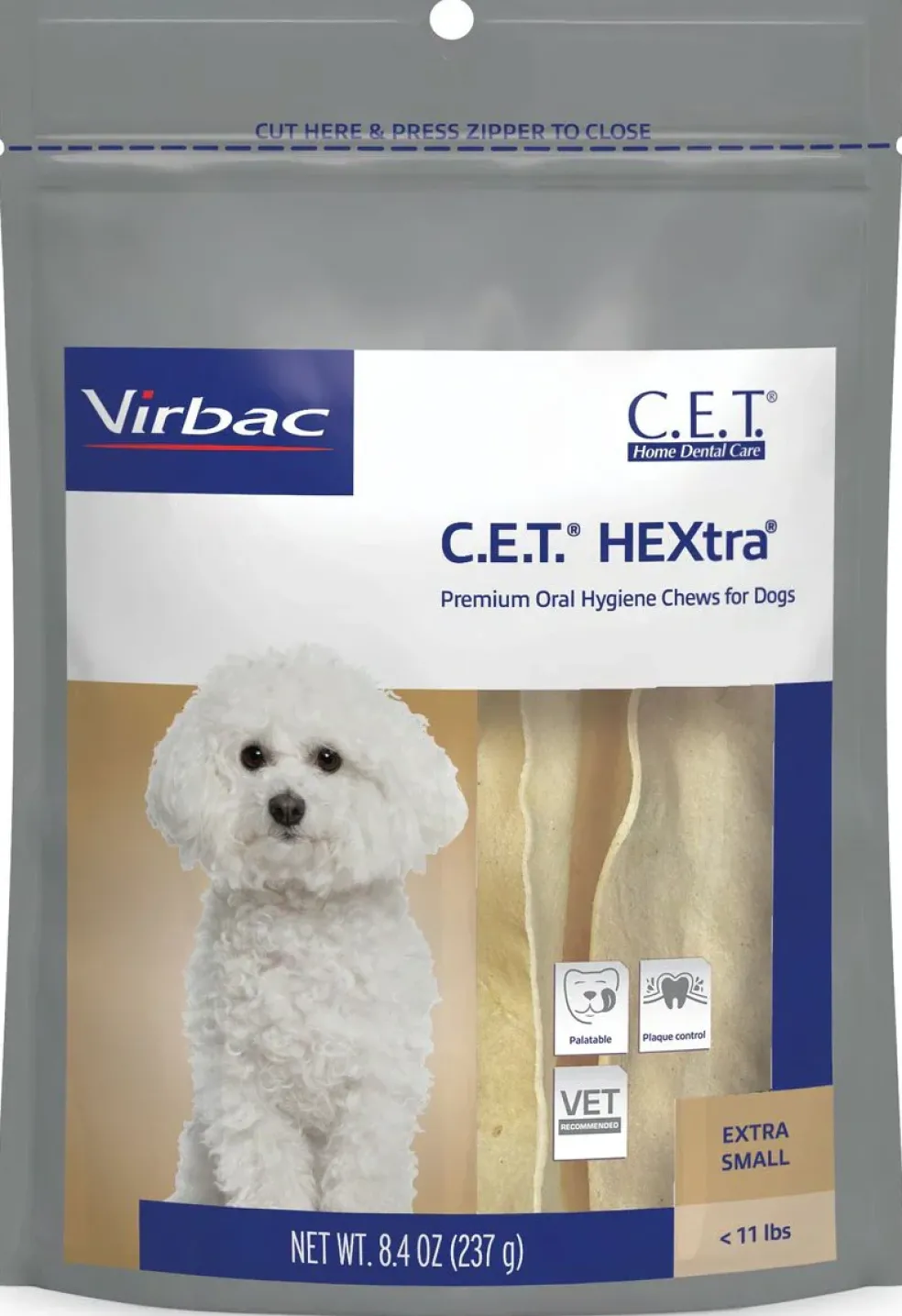 C.E.T. HEXtra Dental Chews for Extra Small Dogs Under 11 lbs