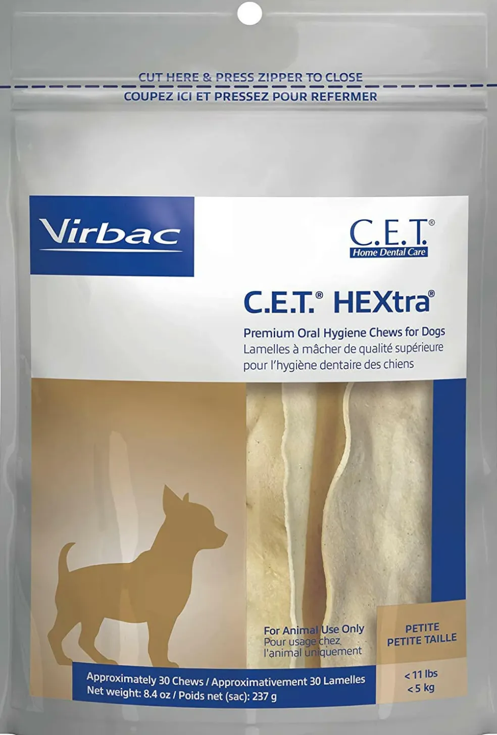 C.E.T. HEXtra Dental Chews for Extra Small Dogs Under 11 lbs