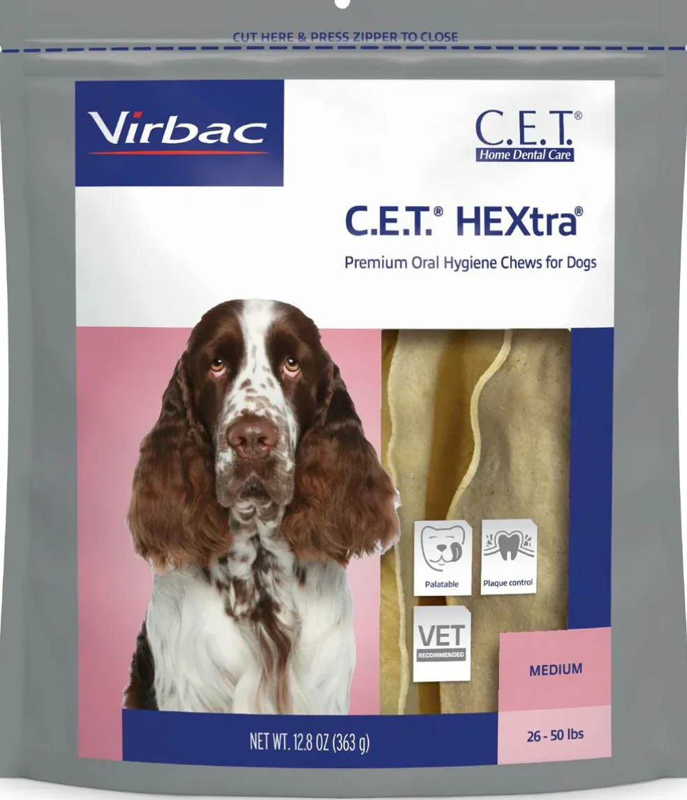 C.E.T. HEXtra Dental Chews for Medium Dogs 26-50 lbs