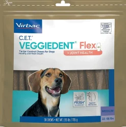 C.E.T. VeggieDent Flex + Joint Health for Medium Dogs 22-66 lbs