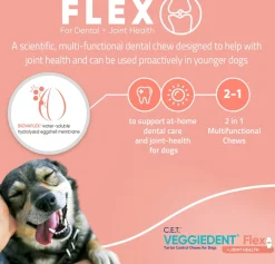 C.E.T. VeggieDent Flex + Joint Health for Small Dogs 11-25 lbs