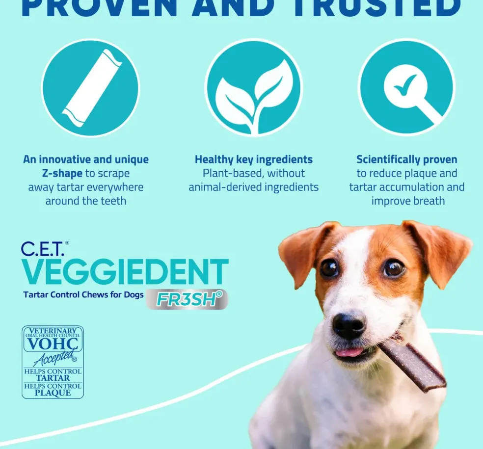 C.E.T. VeggieDent Fr3sh for Extra Small Dogs Under 11 lbs