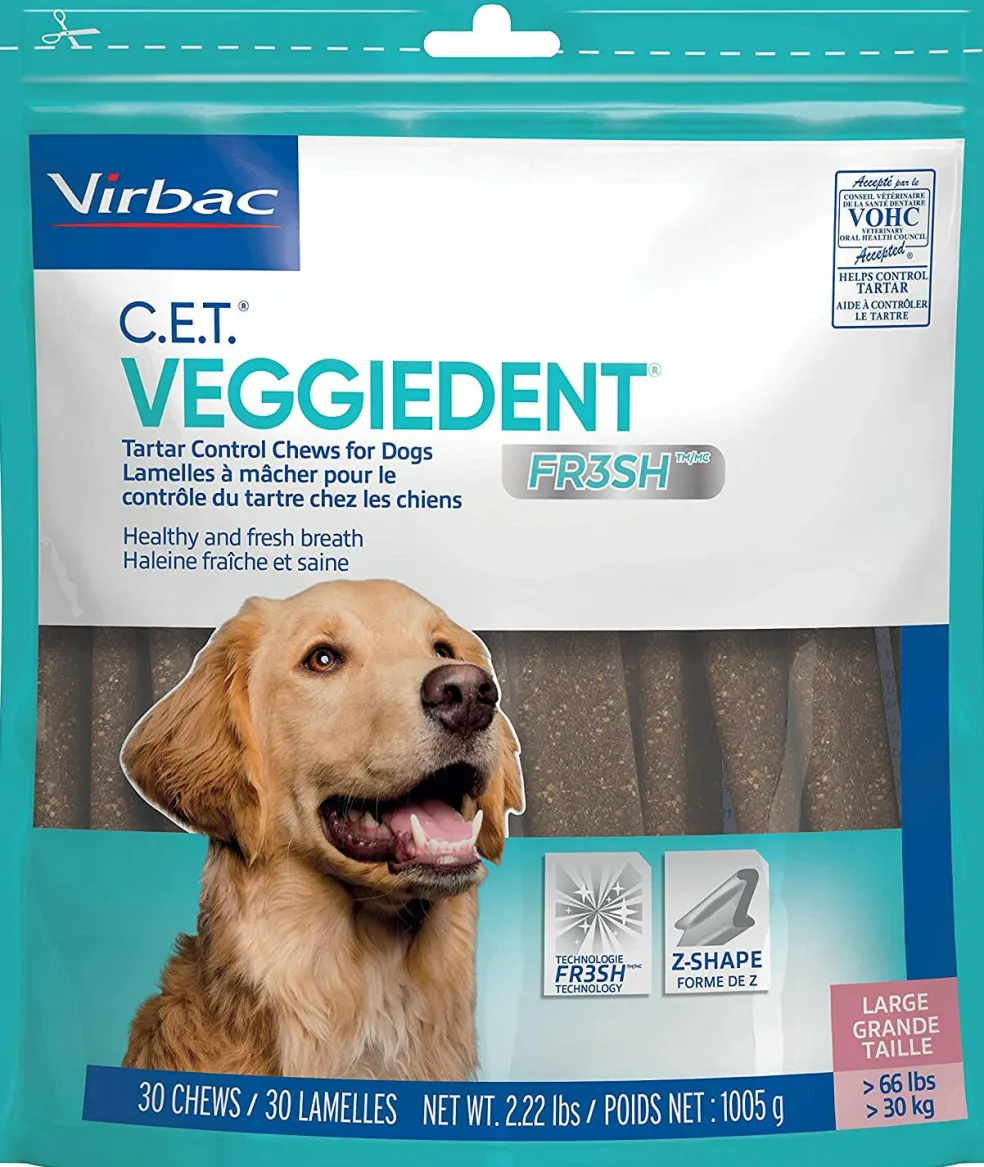 C.E.T. VeggieDent Fr3sh for Large Dogs Over 66 lbs