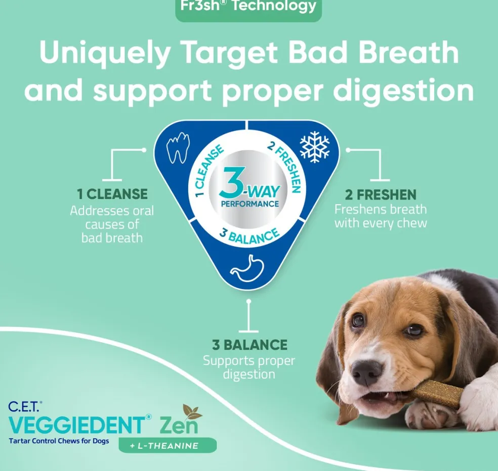C.E.T. VeggieDent Zen for Large Dogs Over 66 lbs