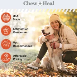 Chew + Heal Organic Pumpkin Digestive Defense Superfood Blend Powder Digestive Aid Supplement for Dogs