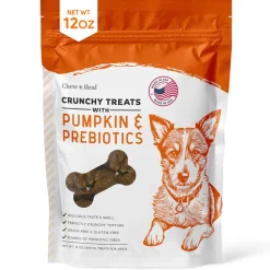 Chew + Heal Pumpkin & Prebiotic Fiber Crunchy Biscuit Dog Treats