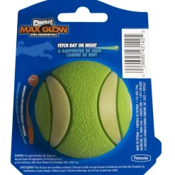 Chuckit! Max Glow Ultra Squeaker Ball Toy For Dogs - Medium