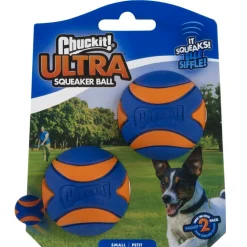 Chuckit! Ultra Squeaker Ball Toy For Dogs, Small (2 pack)