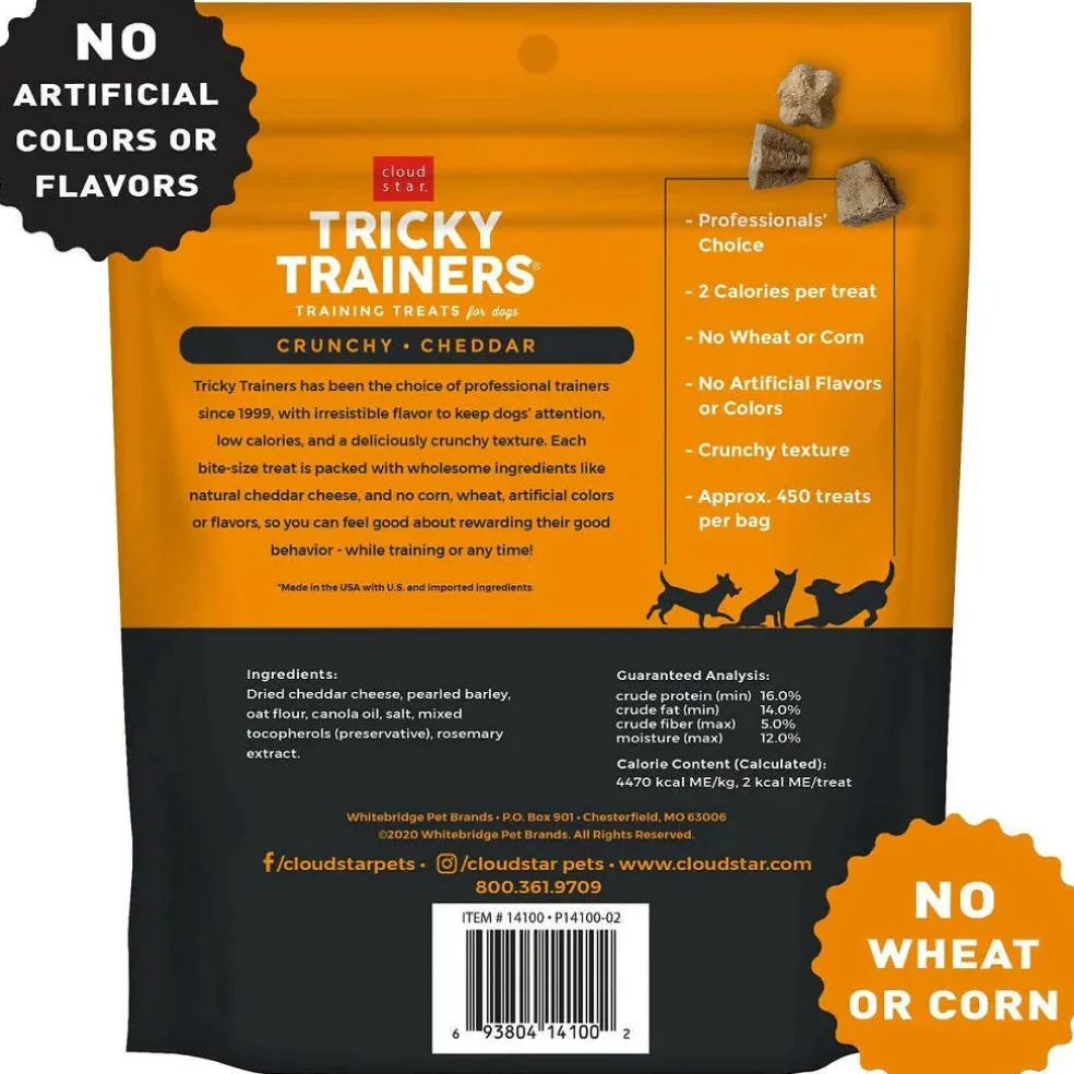 Cloud Star Tricky Trainers Crunchy Cheddar Dog Treats (8 oz)