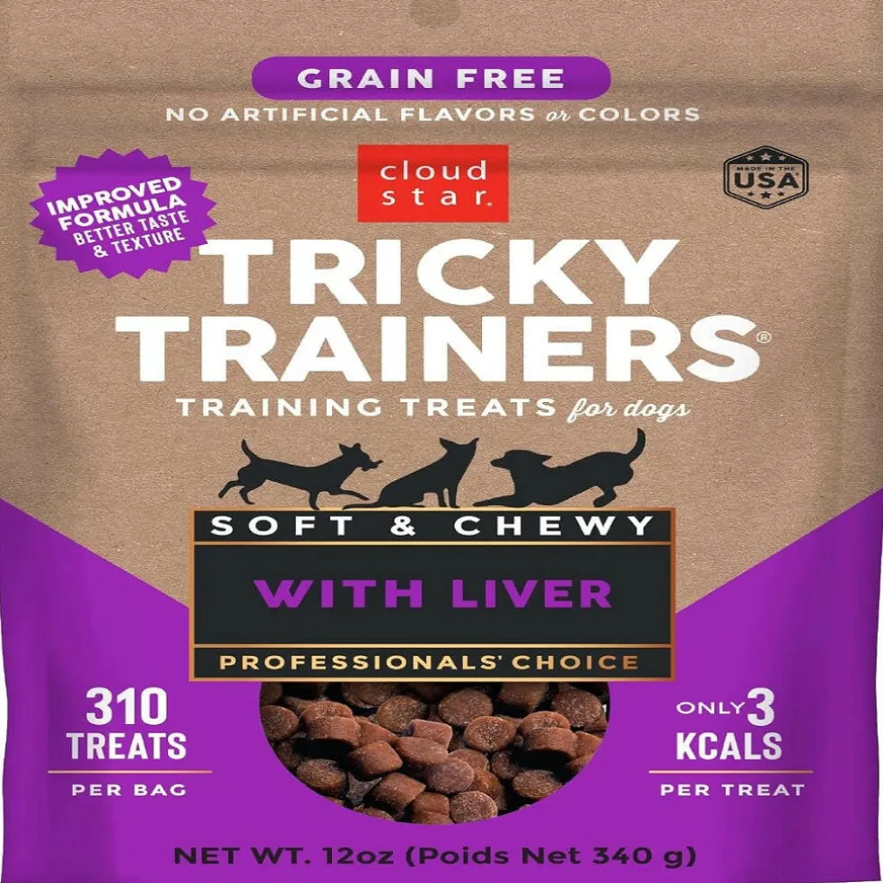 Cloud Star Tricky Trainers Grain Free Chewy Dog Treats with Liver (12 oz)