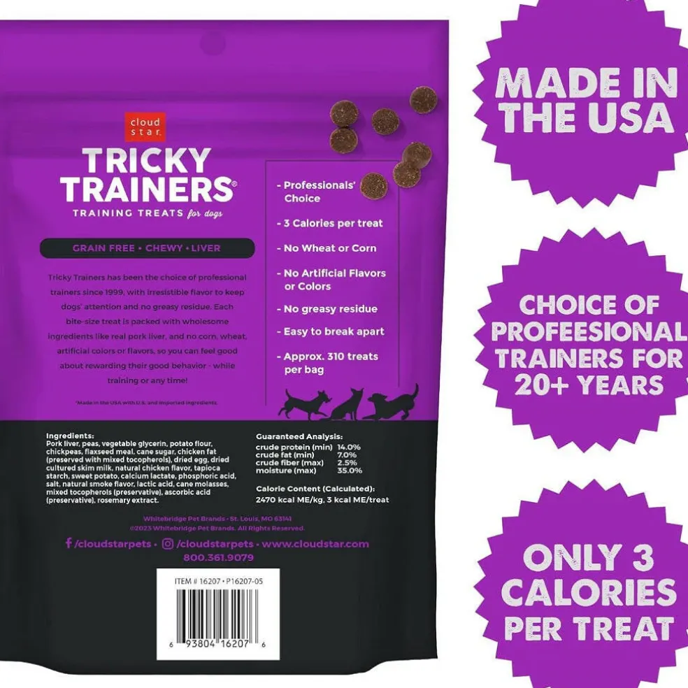 Cloud Star Tricky Trainers Grain Free Chewy Dog Treats with Liver (12 oz)