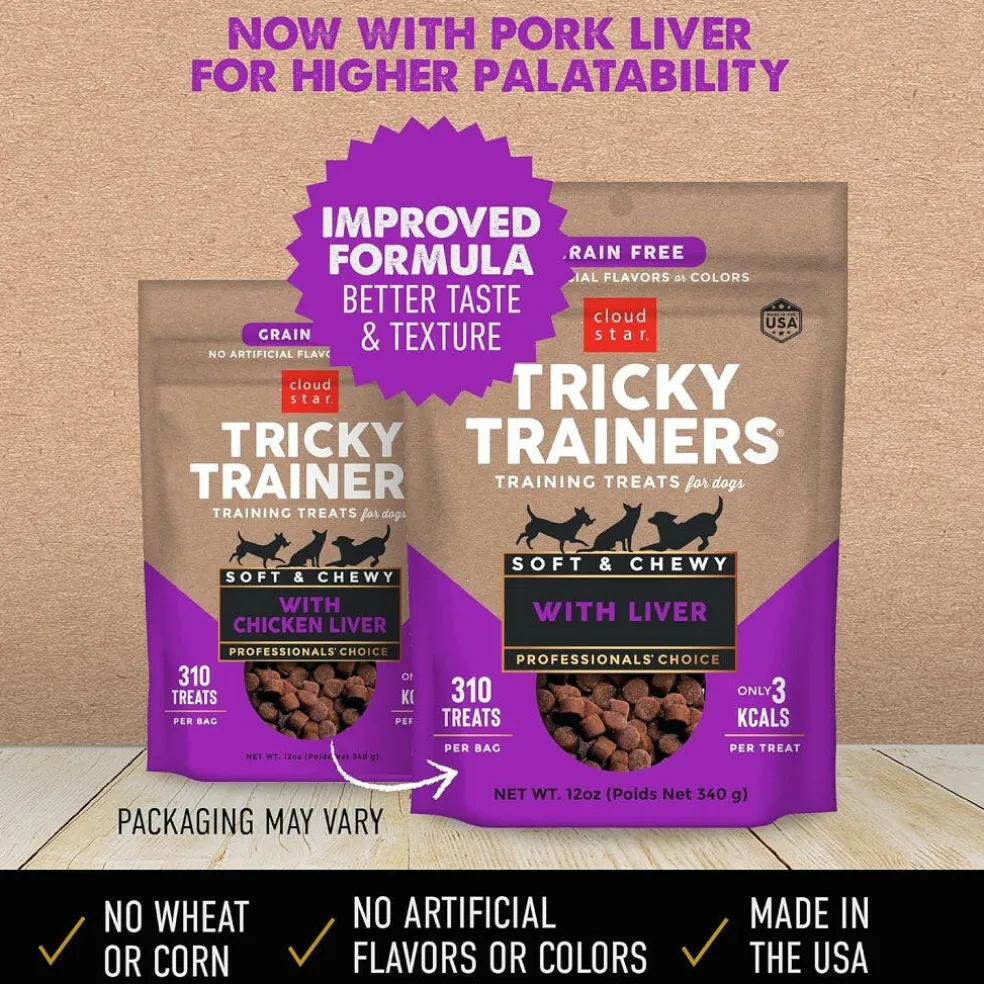 Cloud Star Tricky Trainers Grain Free Chewy Dog Treats with Liver (12 oz)