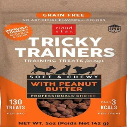 Cloud Star Tricky Trainers Soft & Chewy Peanut Butter Dog Treats