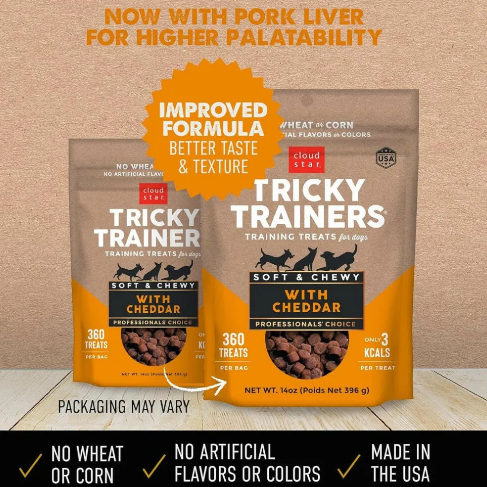 Cloud Star Tricky Trainers Soft & Chewy Cheddar Dog Treats