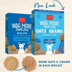 Cloud Star Wag More Bark Less Bacon, Cheese & Apples Crunchy Dog Biscuits