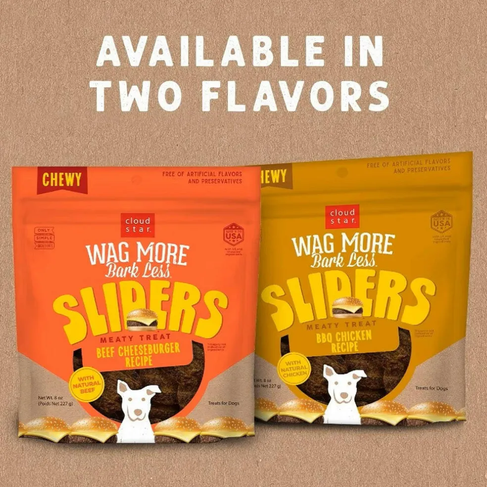 Cloud Star Wag More Bark Less Chewy BBQ Chicken Sliders Dog Treats (8 oz)