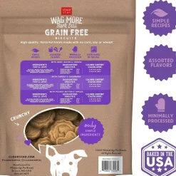 Cloud Star Wag More Bark Less Grain-Free Assorted Flavors Crunchy Dog Biscuits (2.5 lb)