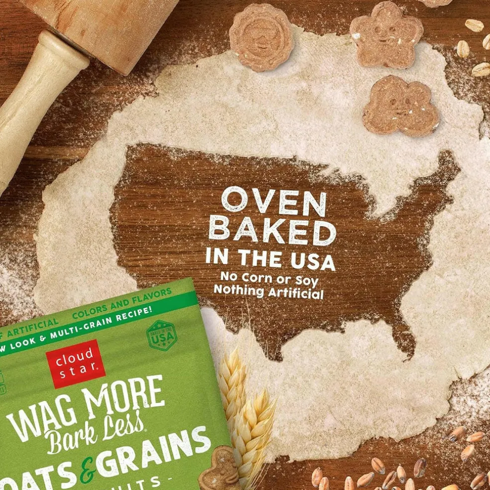 Cloud Star Wag More Bark Less Oats & Grains Chicken & Carrot Crunchy Dog Biscuits (3 lb)