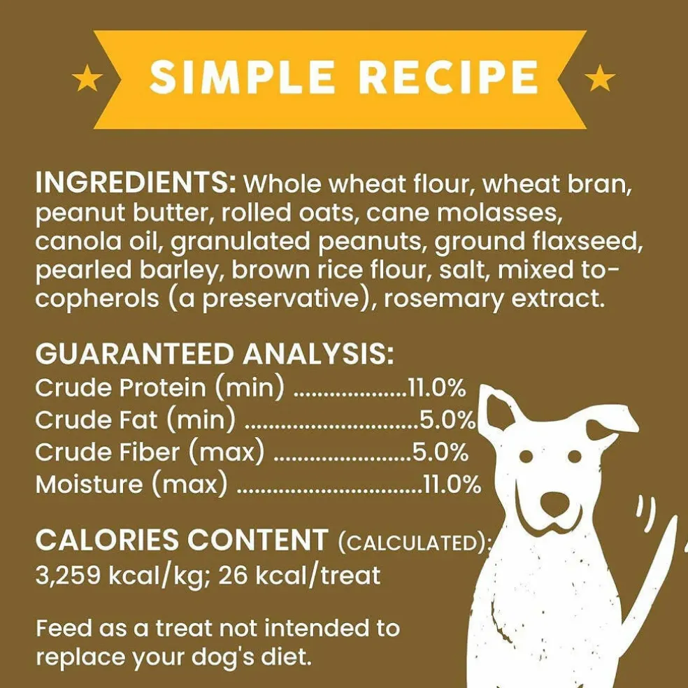 Cloud Star Wag More Bark Less Oats & Grains Peanut Butter Crunchy Dog Biscuits