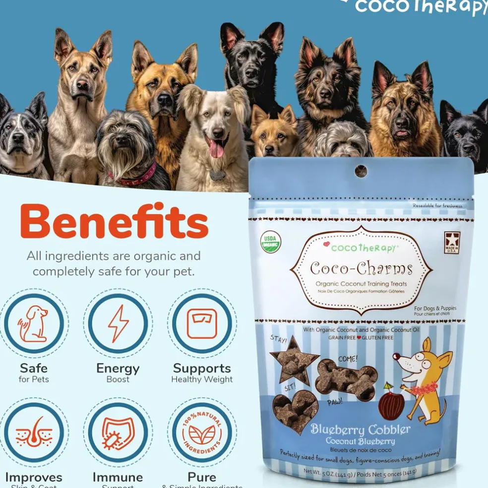 Cocotherapy Coco-Charms Training Treats for Dogs & Puppies, 5-oz
