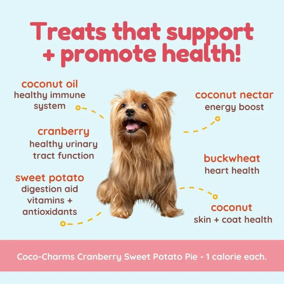 Cocotherapy Coco-Charms Training Treats for Dogs & Puppies, 5-oz
