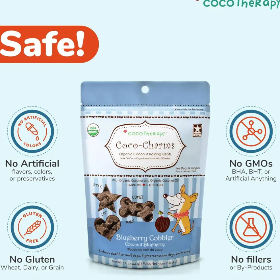 Cocotherapy Coco-Charms Training Treats for Dogs & Puppies, 5-oz