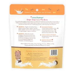 Cocotherapy Coco-Milk Bones Biscuit Organic Coconut Treat for Dogs, 6-oz