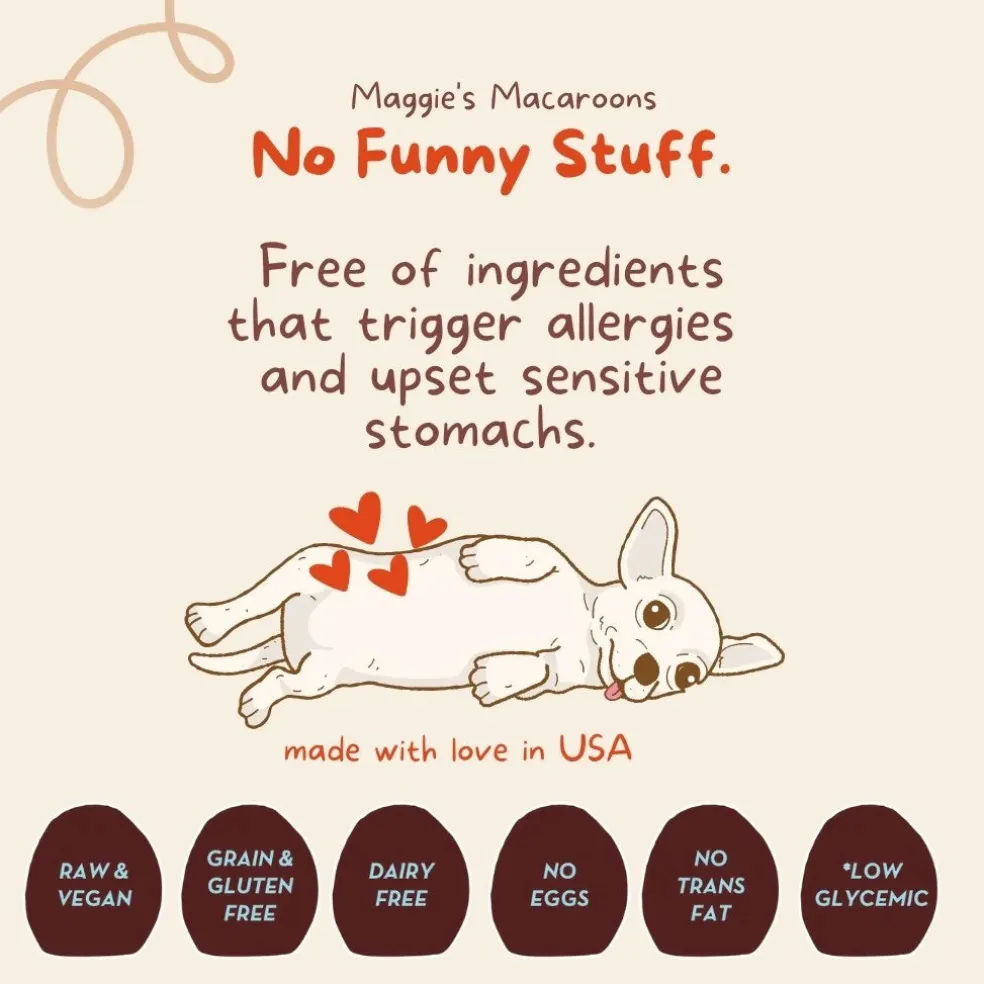 Cocotherapy Maggie's Macaroons Coconut Organic Coconut Treat for Dogs, 4-oz