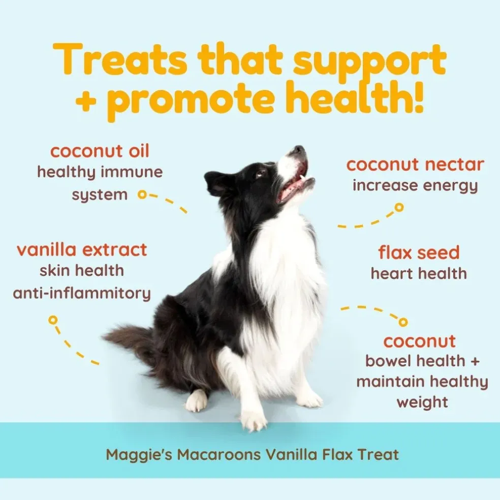 Cocotherapy Maggie's Macaroons Coconut Organic Coconut Treat for Dogs, 4-oz