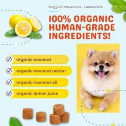 Cocotherapy Maggie's Macaroons Coconut Organic Coconut Treat for Dogs, 4-oz