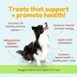 Cocotherapy Maggie's Macaroons Coconut Organic Coconut Treat for Dogs, 4-oz