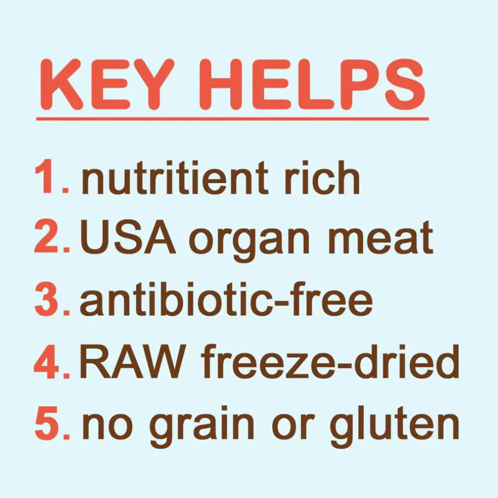 Cocotherapy Organ Bites! Raw Organ Meat Treat for Dogs and Cats, 3-oz