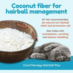 Cocotherapy Organic Hairball Plus - Hairball Management for Cats & Kittens, 7-oz