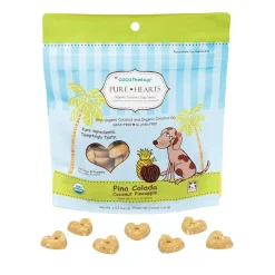 Cocotherapy Pure Hearts Coconut Cookies Organic Treats for Dogs, 5-oz