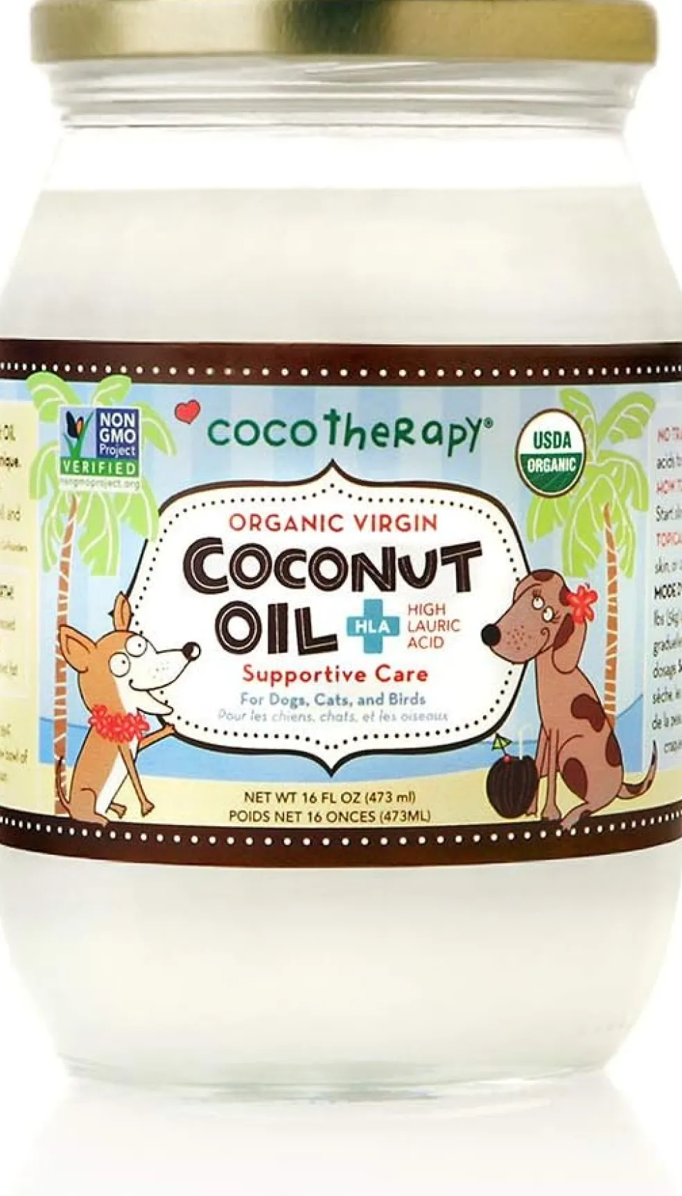 Cocotherapy Virgin Coconut Oil Supportive Care for Dogs, Cats & Birds