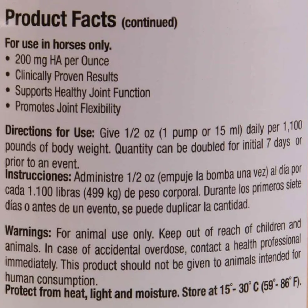 Conquer Equine Liquid Joint Supplement Oral Hyaluronic Acid for Horses