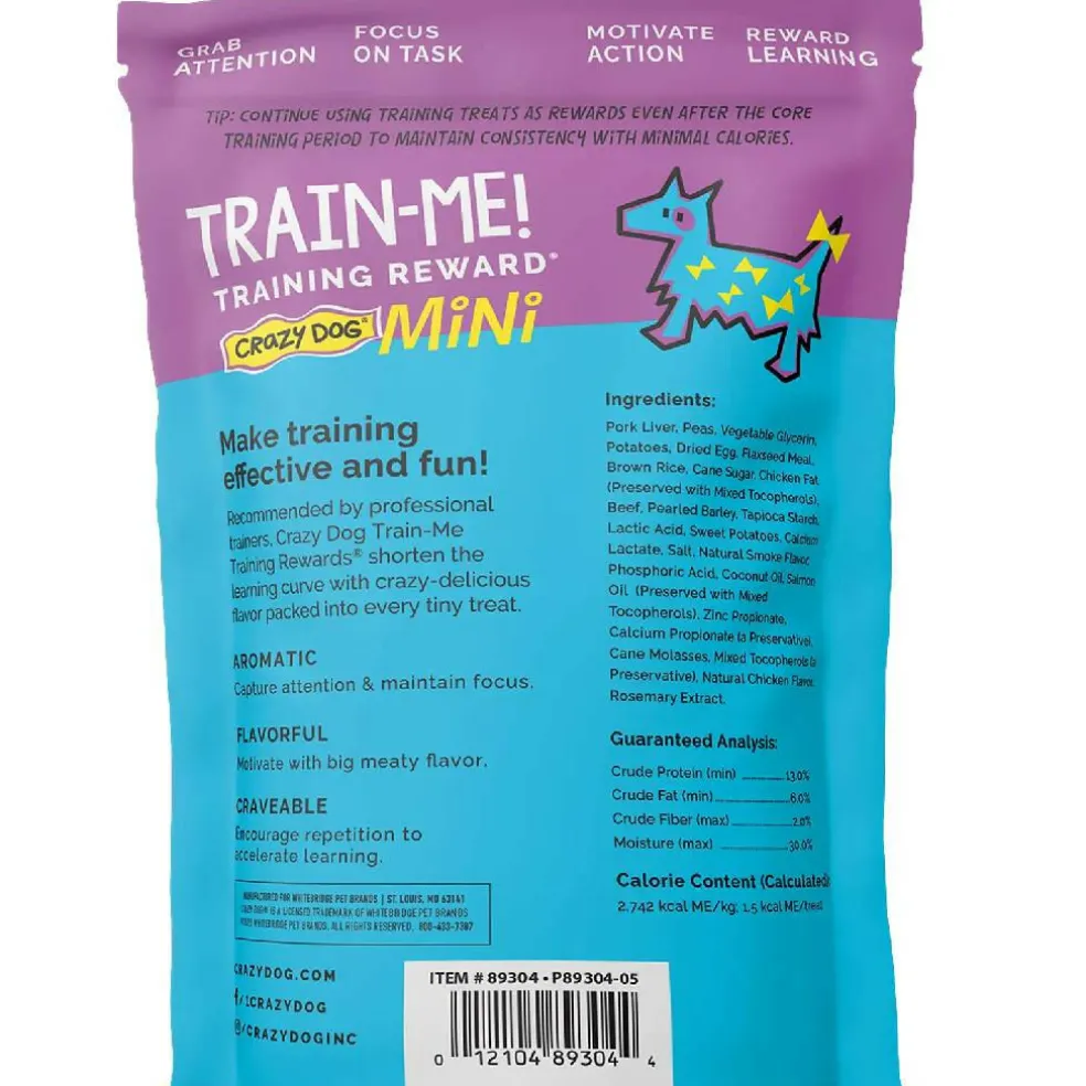 Crazy Dog Train-Me! Training Treat Minis Beef Flavor For Dogs (4 oz)