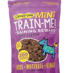 Crazy Dog Train-Me! Training Treat Minis Beef Flavor For Dogs (4 oz)