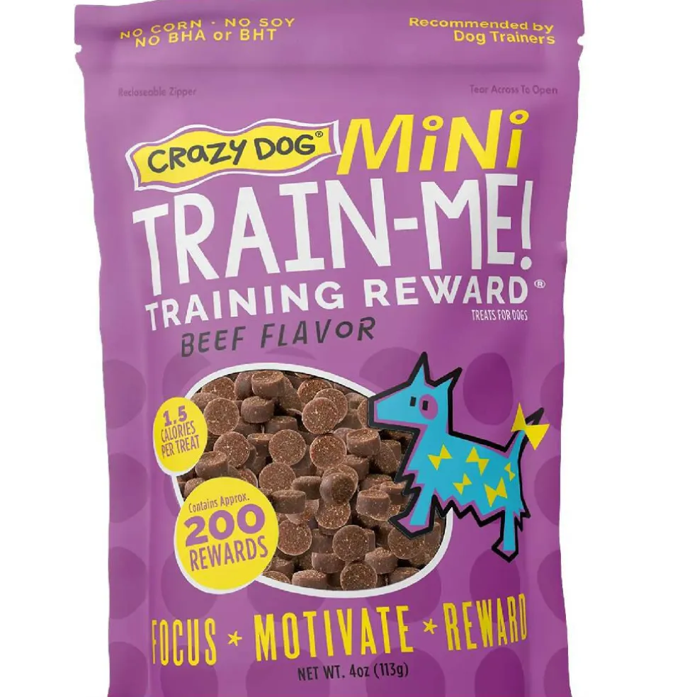 Crazy Dog Train-Me! Training Treat Minis Beef Flavor For Dogs (4 oz)