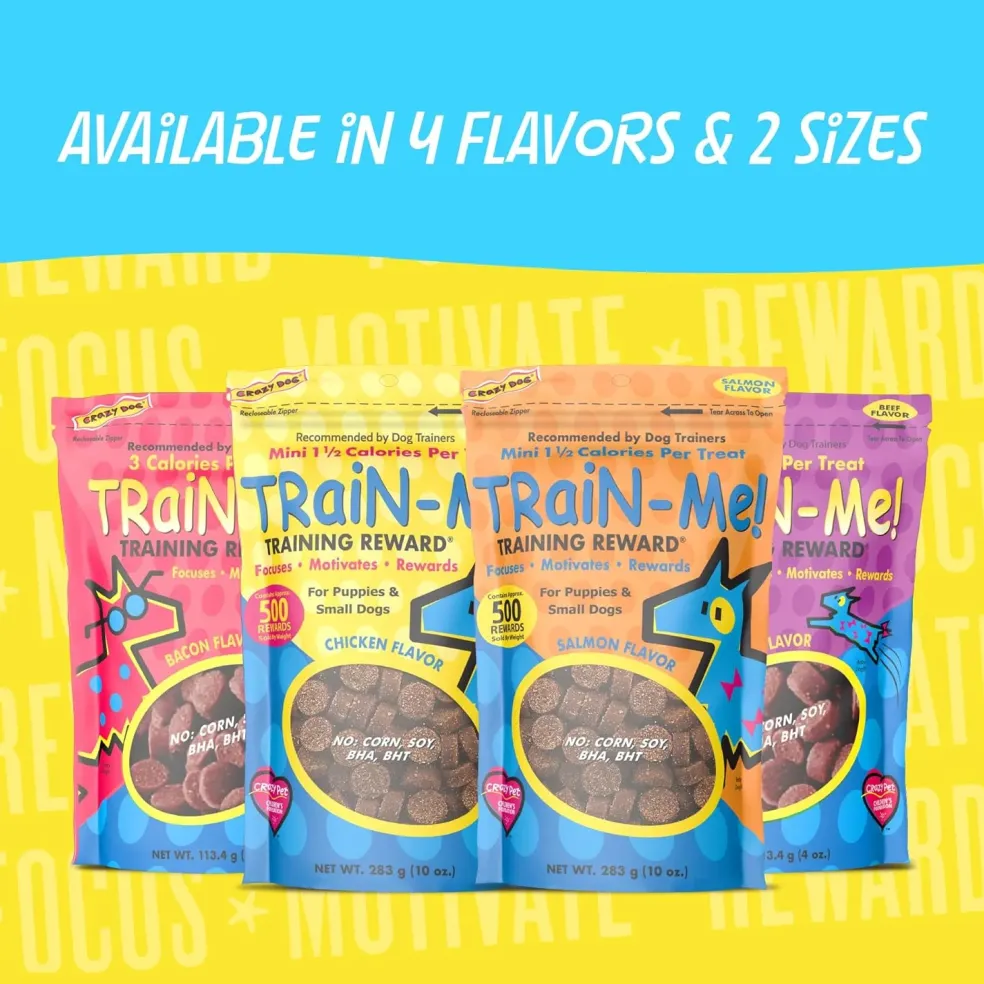Crazy Dog Train-Me! Training Treats Bacon Flavor For Dogs (16 oz)