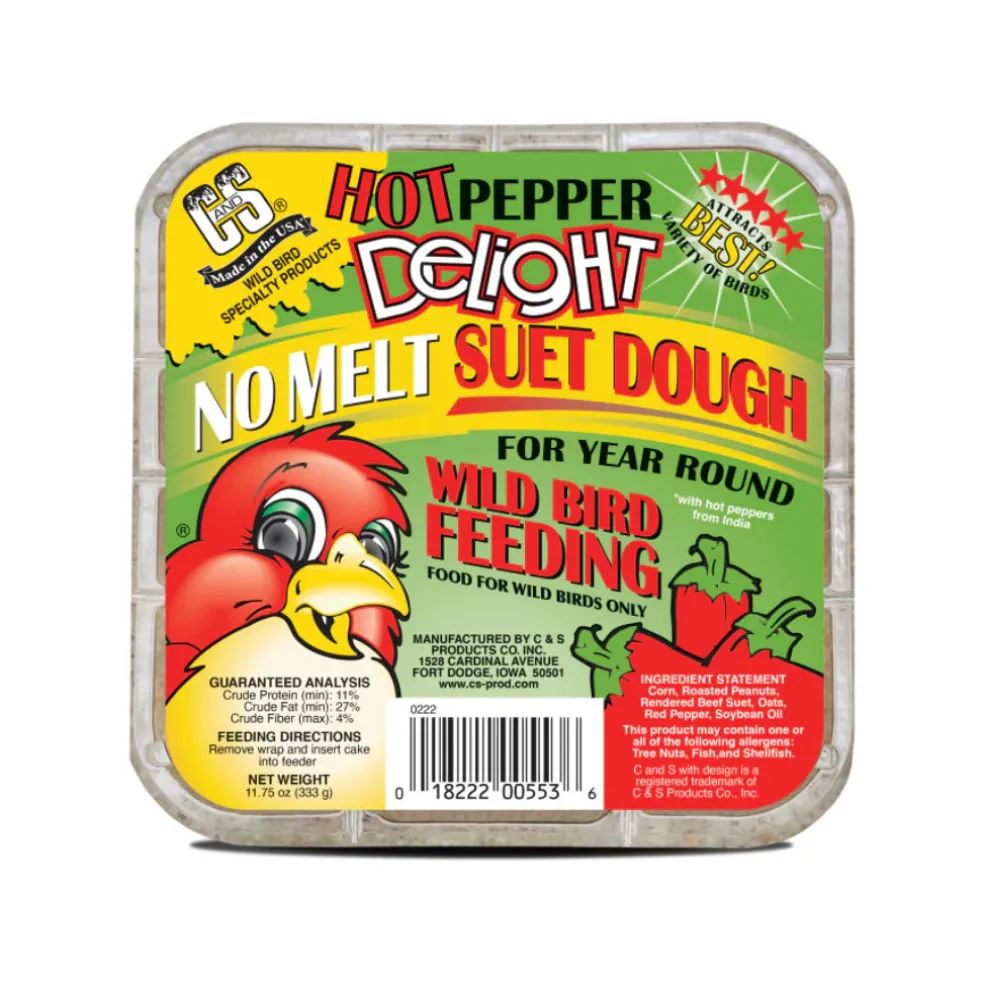 C&S Hot Pepper Delight No Melt Suet Dough for Wild Birds (11.75 oz)
