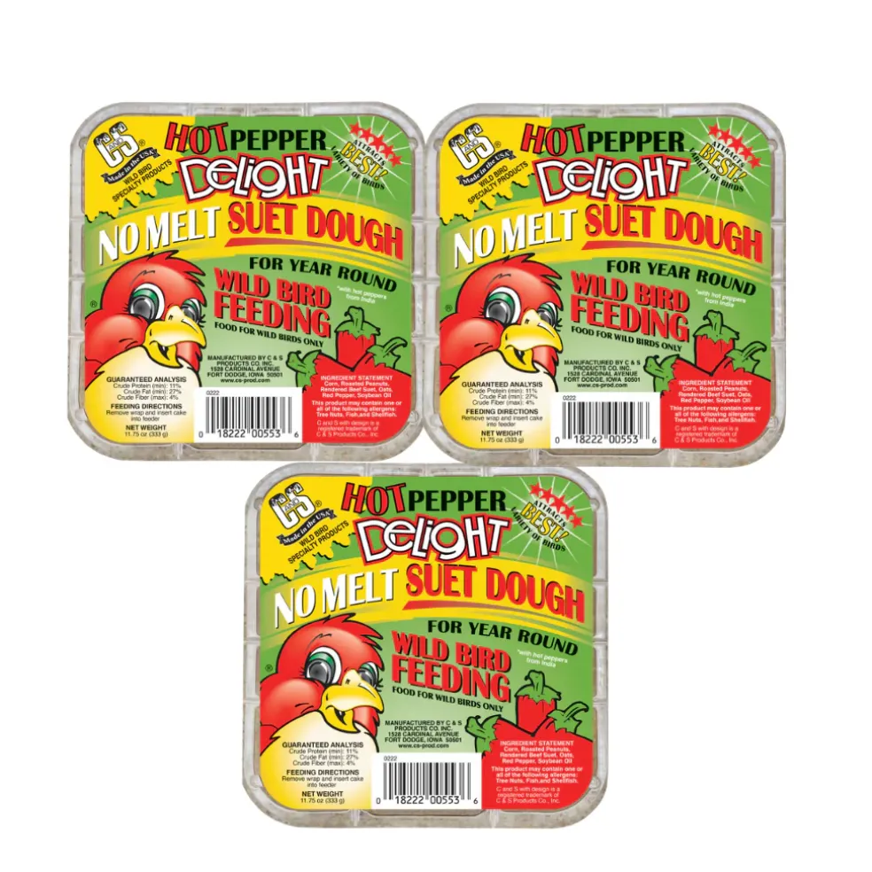 C&S Hot Pepper Delight No Melt Suet Dough for Wild Birds (11.75 oz)