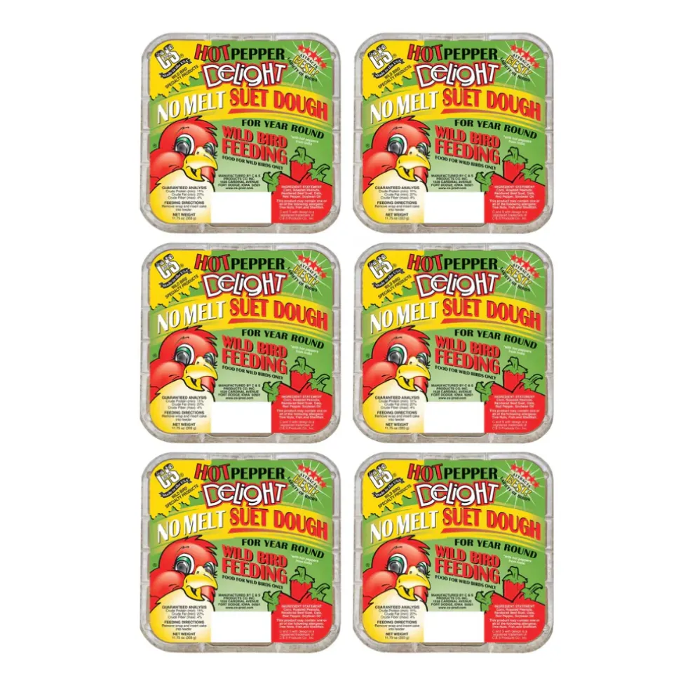 C&S Hot Pepper Delight No Melt Suet Dough for Wild Birds (11.75 oz)