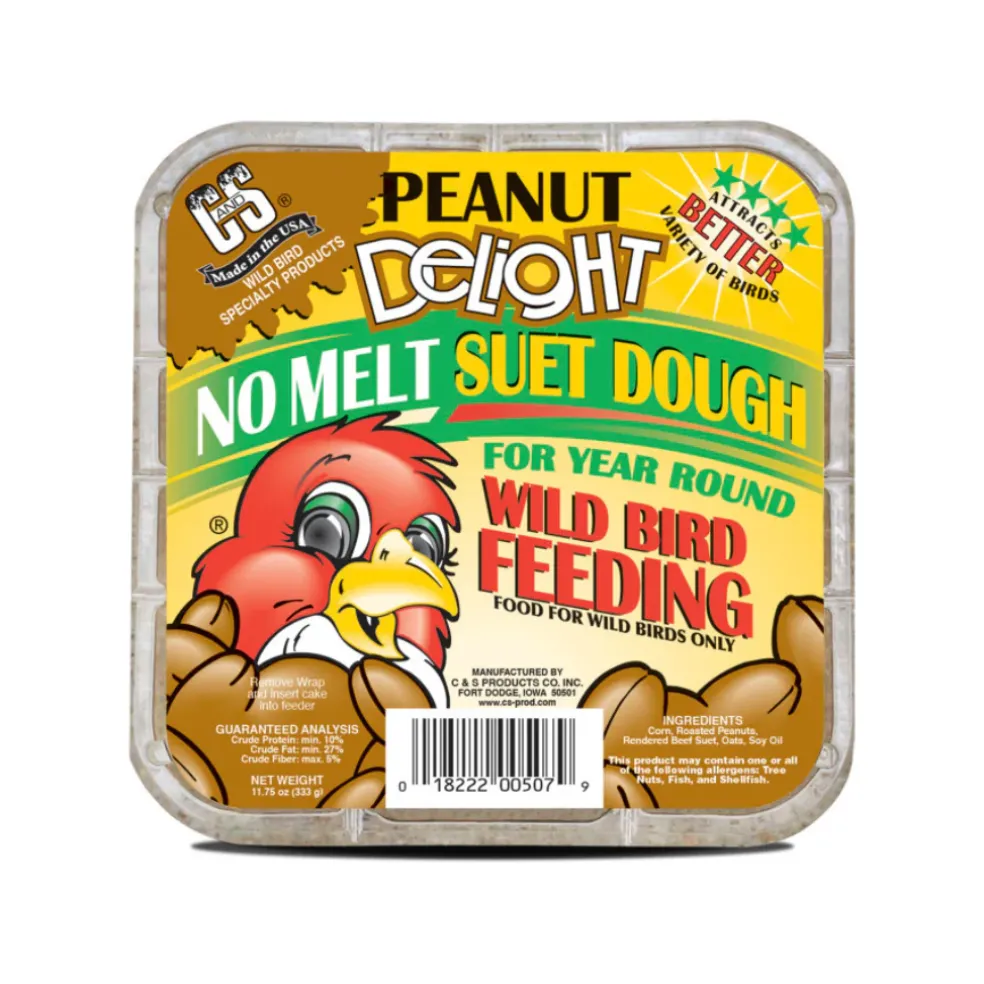 C&S Peanut Delight No Melt Suet Dough for Wild Birds (11.75 oz)