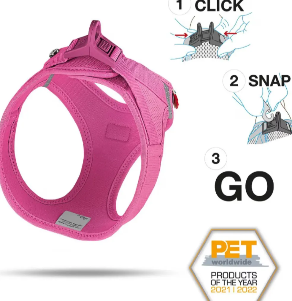 Curli Vest Harness curli Clasp Air-Mesh Fuchsia
