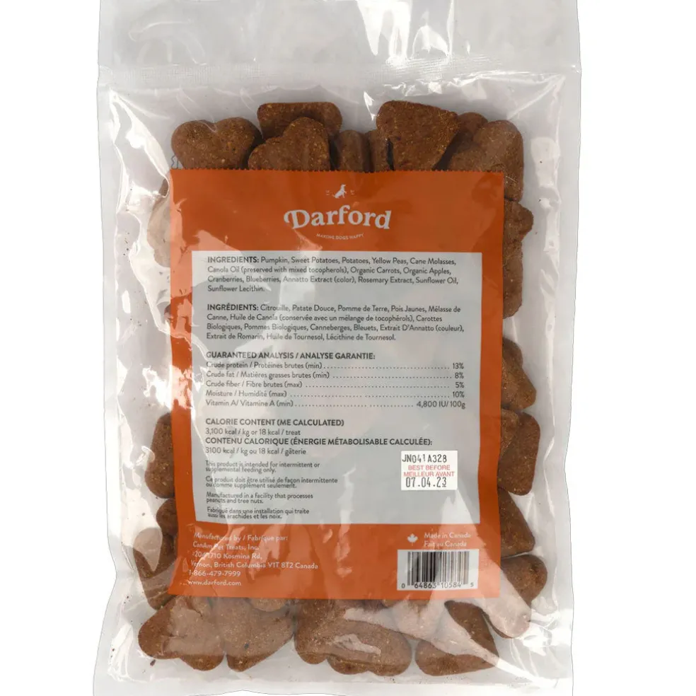 Darford Grain Free Oven-Baked Regular, Pumpkin & Vegetable Dog Treats, 1-lb