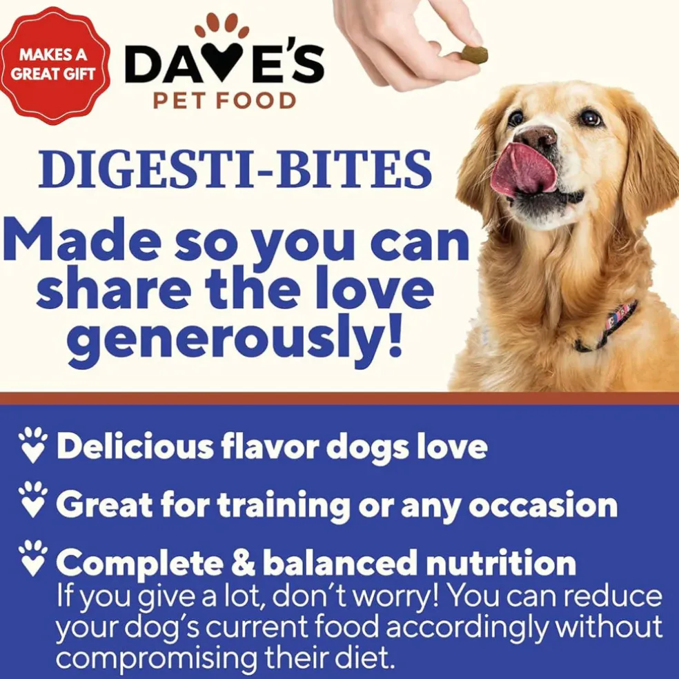 Dave's Digesti-Bites Freeze-Dried Chicken, Rice & Pumpkin Dog Treats