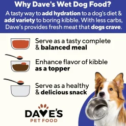 Dave's Pet Food Chicken & Beef Entree Canned Wet Dog Food, 13-oz can, case of 12