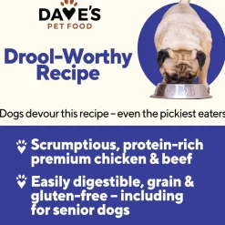 Dave's Pet Food Chicken & Beef Entree Canned Wet Dog Food, 13-oz can, case of 12